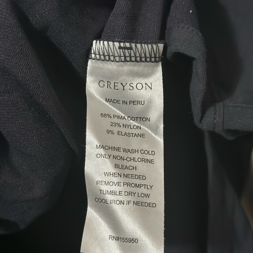 Greyson Women's Navy Long Sleeve Pima Cotton Blend Performance Top Size Small - Picture 11 of 15